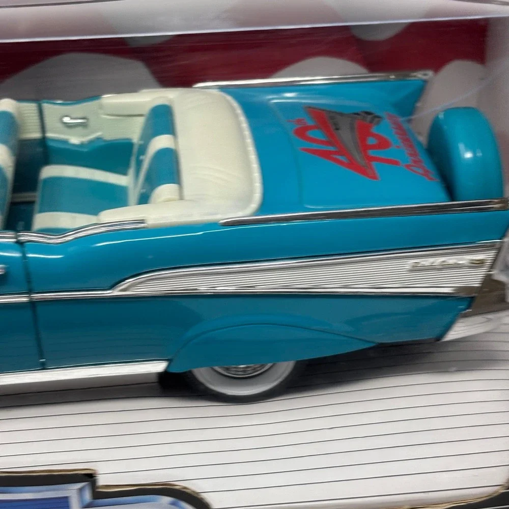 1957 Chevy Bel Air Convertible Light Blue 1:18 ERTL American Muscle Open Box